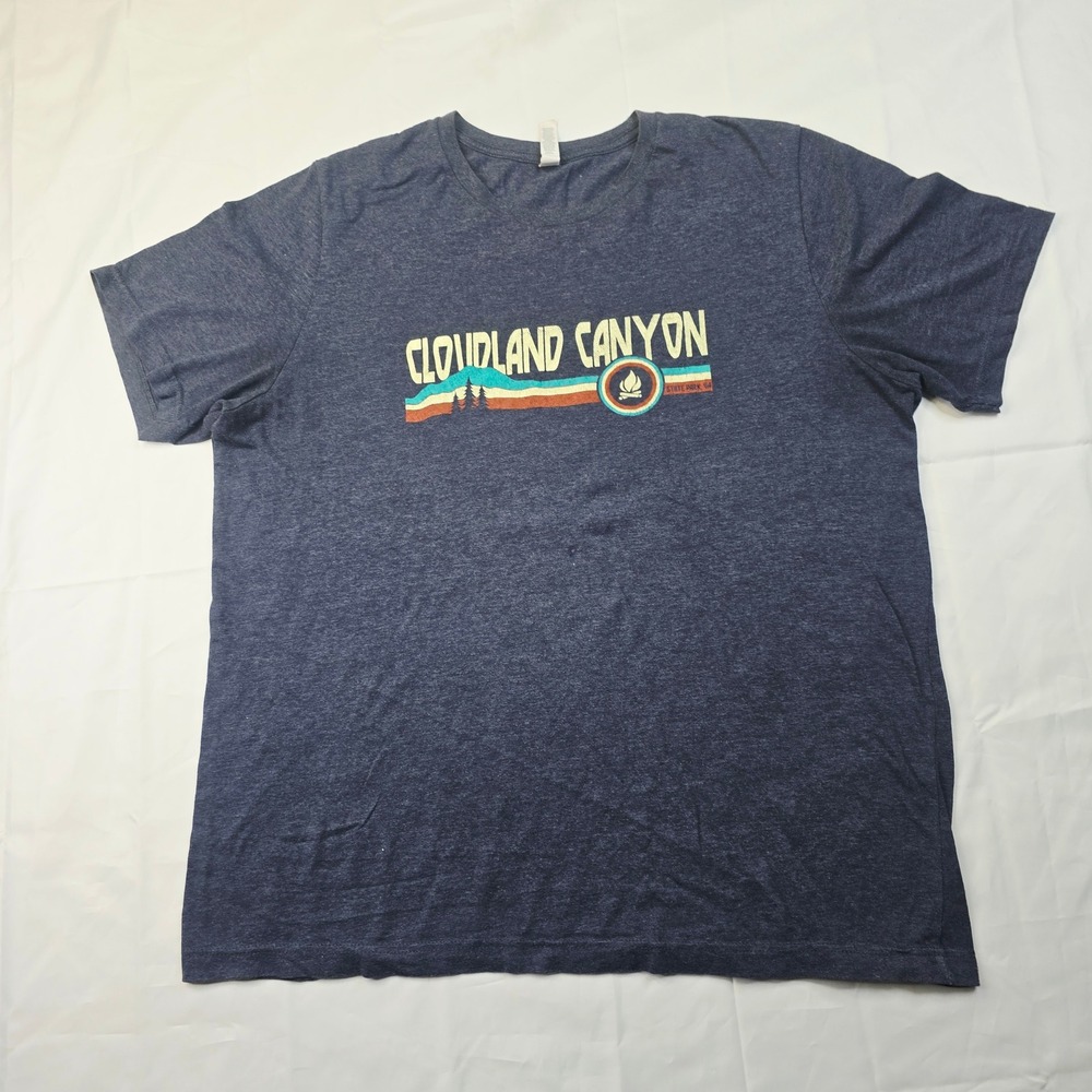 Men's Cloudland Canyon State Park T-Shirt XL Blue Heathered Graphic B17